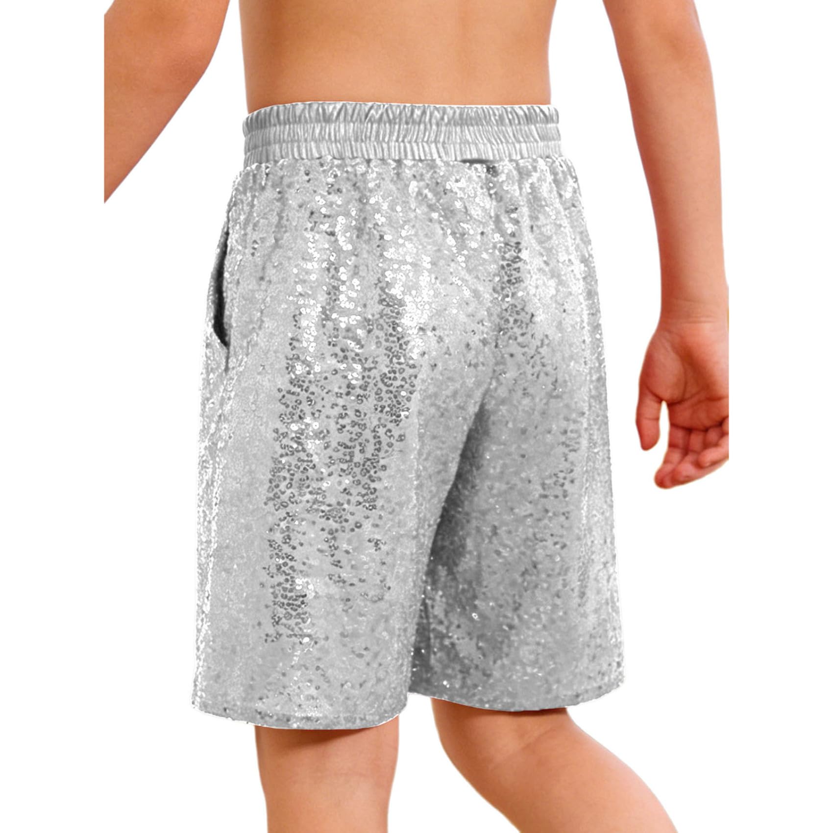 Jungen Mädchen Jazz Tanz Bottoms Sequins Tumbling Shorts Gymnastik Booty Boy Cut Cheerleading Hotpants