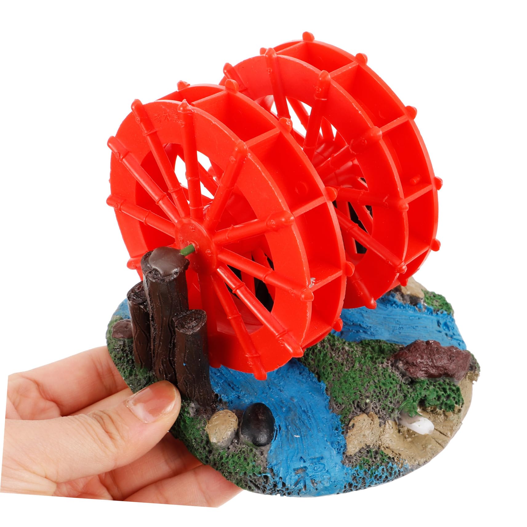 PRETYZOOM 3 Stück Windmühlen-Ornamente dekorativ Aquarium Dekoration aquariumdeko Naturstein Dekoration wasserwagen bastelset basteln Wasserrad für Aquarien Dekorationen für Aquarien Harz