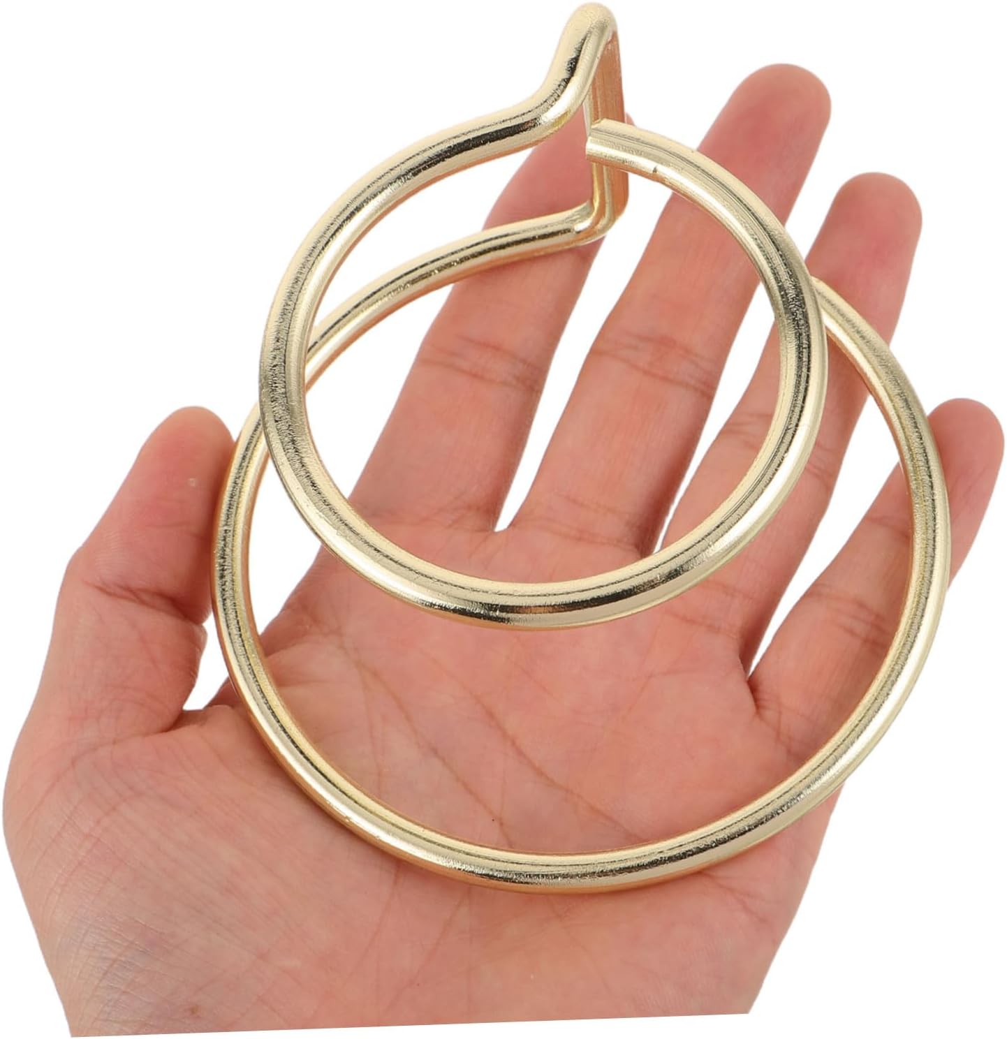 2pcs Metal Glass Globe Holder Stand with Double Ring Frame