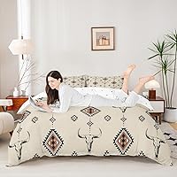 Vista 29 de Funda de edredón de vacas de las tierras altas tamaño Queen, funda de colcha con temática de granja retro occidental con animales salvajes y 2