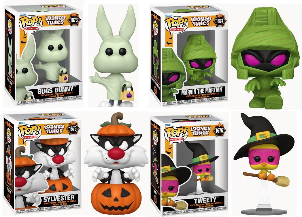 Amazon.com: Funko Looney Tunes Halloween Pop! Complete Set (4