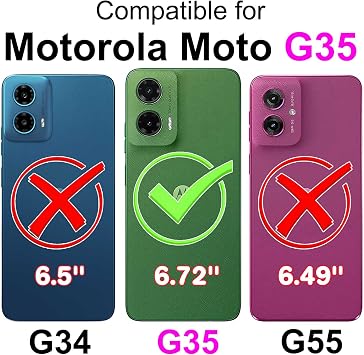 SIENIANLINE Mobile Phone Case for Motorola Moto G35 Leather Wallet Case Moon