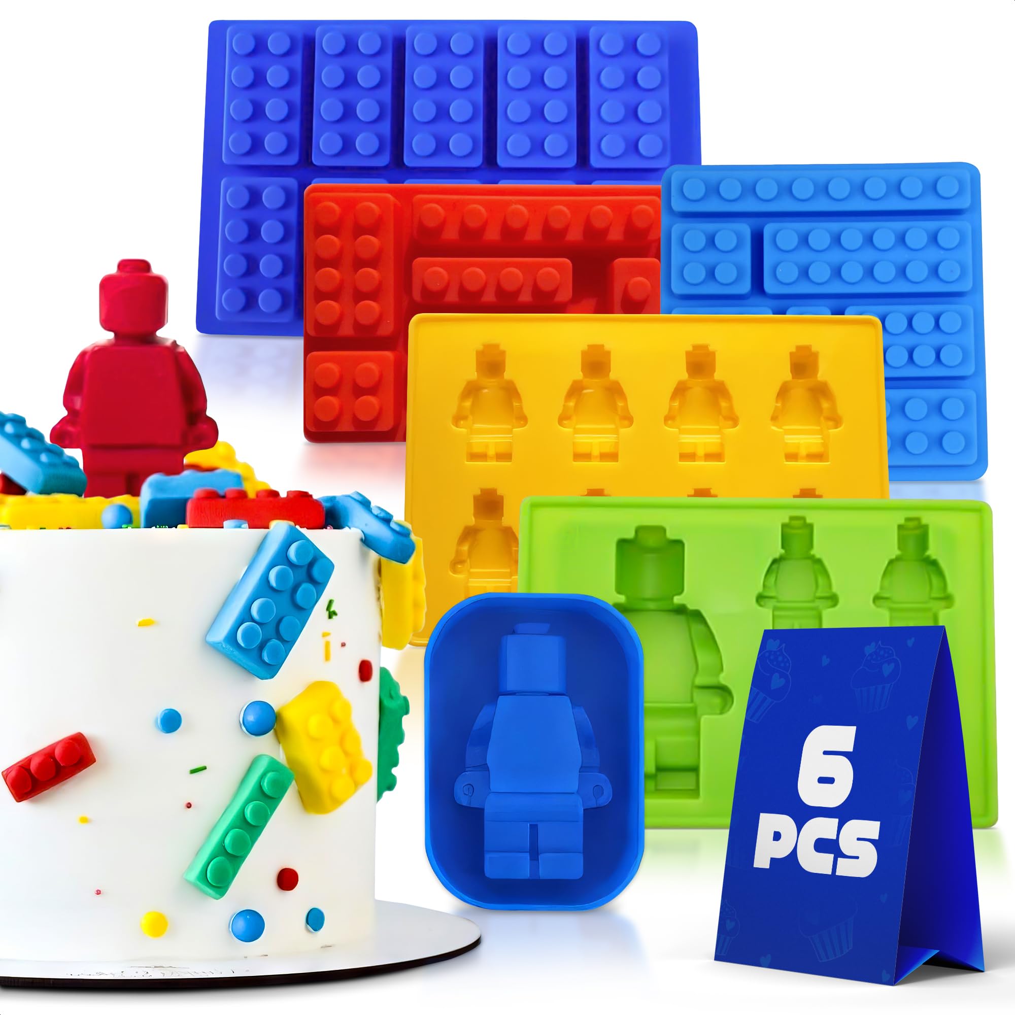 Photo 1 of NADOBA Robot and Bricks Silicone Molds (6 Pcs)