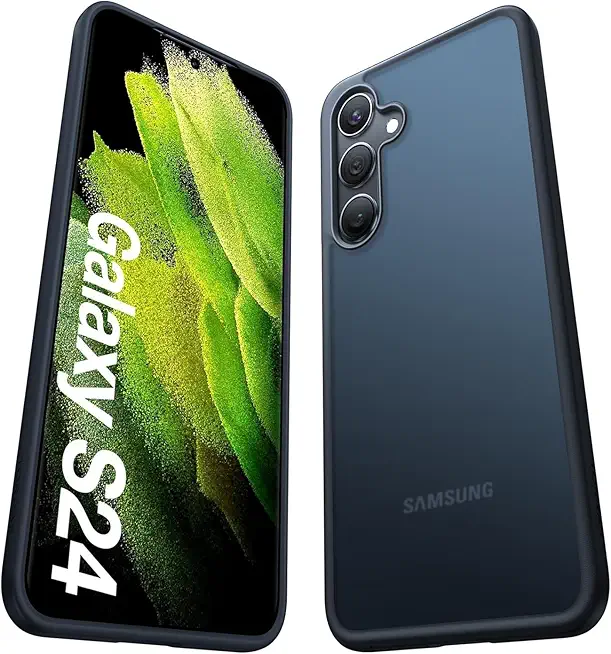 TORRAS für Samsung Galaxy S24 Hülle Militärniveau Sturzschutz mit Airbags Handyhülle Stoßfest Kratzfest Tolle Haptik und Optik Hülle S24 Case Guardian Serie - Matt Schwarz