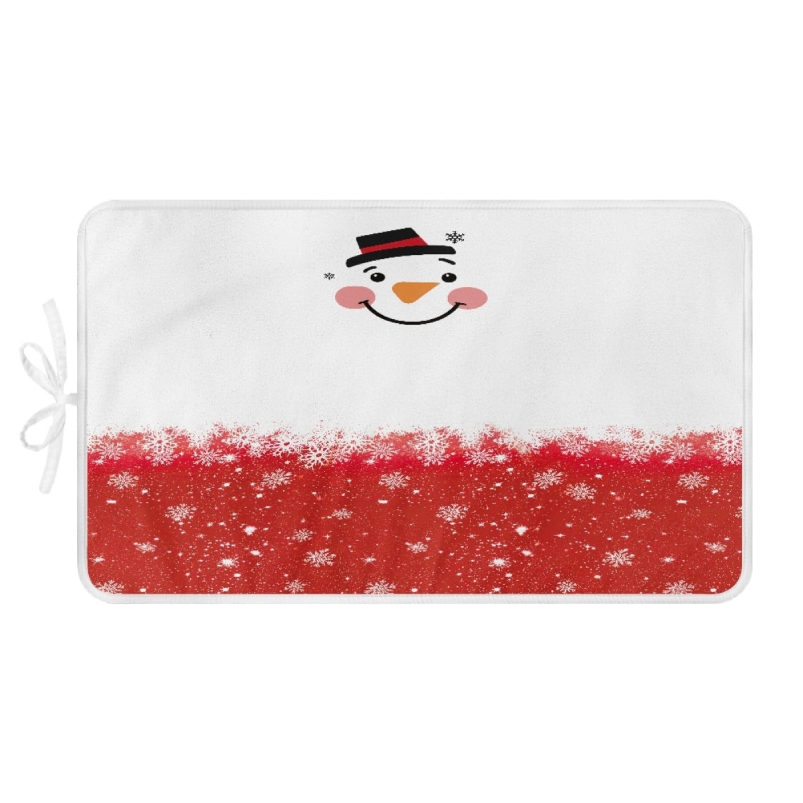 Bügelmatte Roter Schneemann Bügeleinlage Faltbares Hitzebeständig Waschbar Bügelauflage für Tisch und andere Oberflächen Bügelbrett Unterlage rutschfeste Bügeldecke 80x50cm (2 Stück)