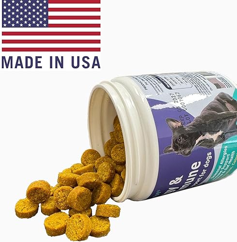 Miniatura 6 de Alivio de la alergia para perros, 120 masticables + ungüento de tratamiento de puntos calientes, 2 onzas, alivio de picazón para perros, tratamiento