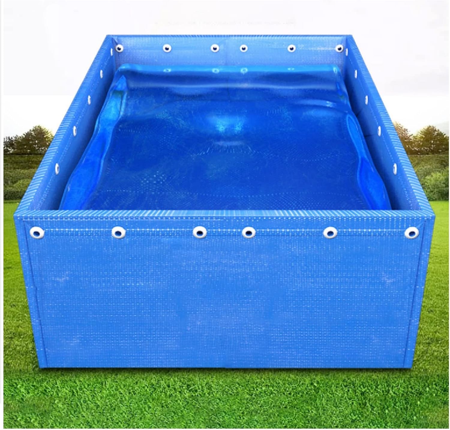 STRMAX Foldable Fish Pond Liner With Grommets, 0.5mm PVC Canvas
