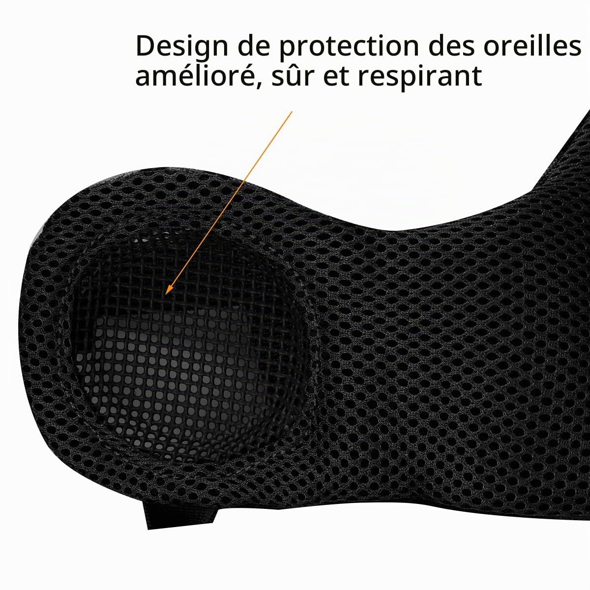 Masque pliable pour airsoft, demi-masque en maille avec protection auditive pour jeux de guerre Cs, BB Gun, chasse, paintball