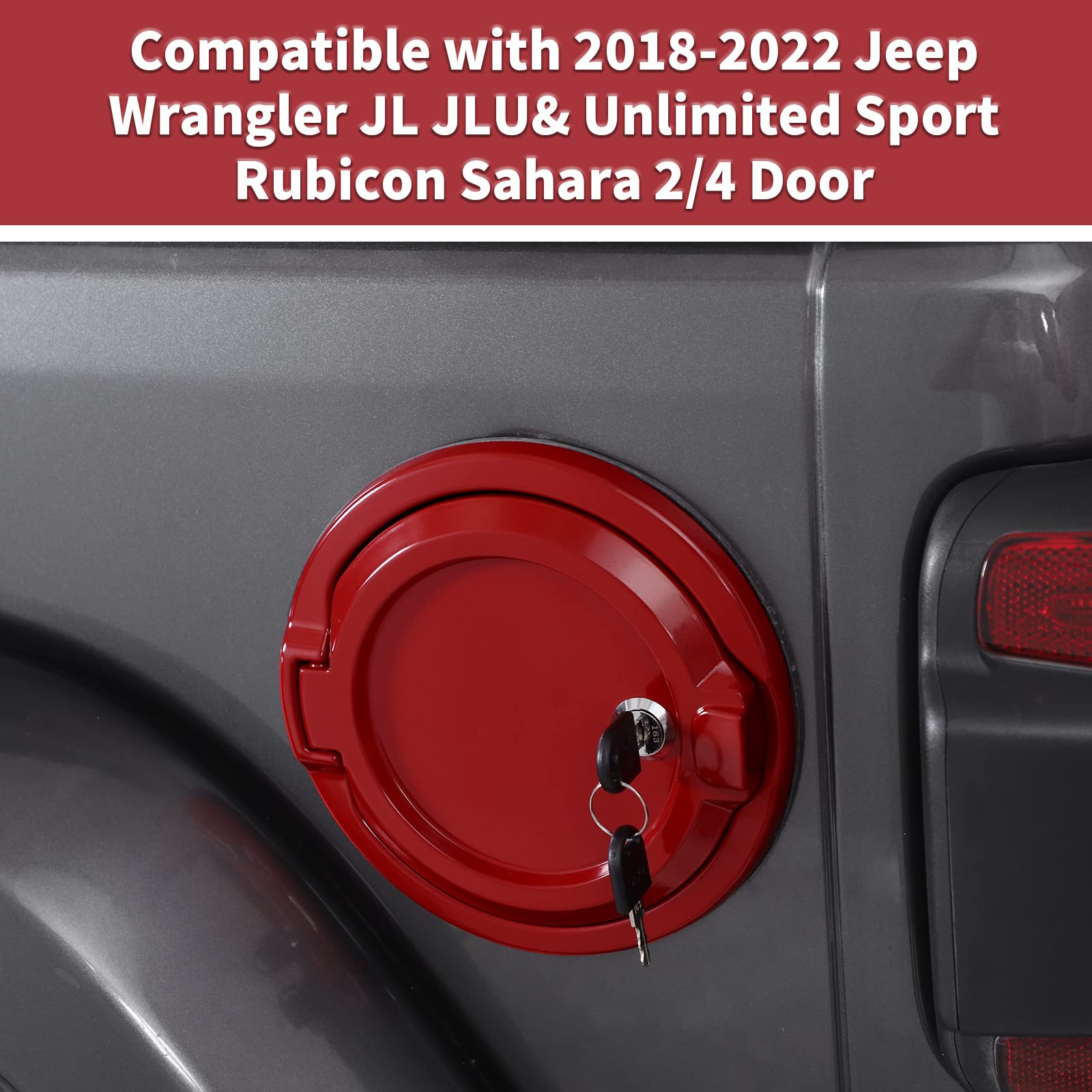 Amazon.com: SQQP for JL Locking Fuel Door Gas Tank Cap Cover Fit