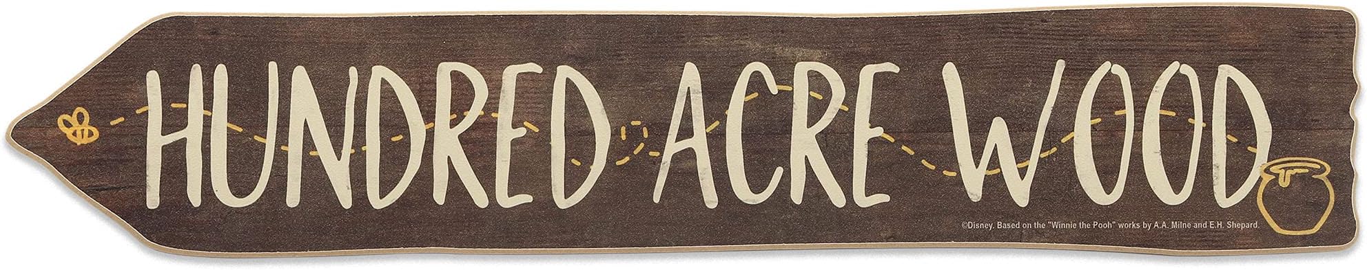 Open Road Brands Hundred Acre Wood Arrow Winnie The Pooh Wood Wall Décor