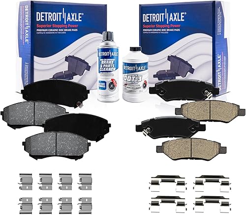 Miniatura 73 de Detroit Axle - Pastillas de freno para Chevy Trailblazer GMC Envoy Pastillas de freno de cerámica w/Hardware Buick Rainier Isuzu Ascender Olds