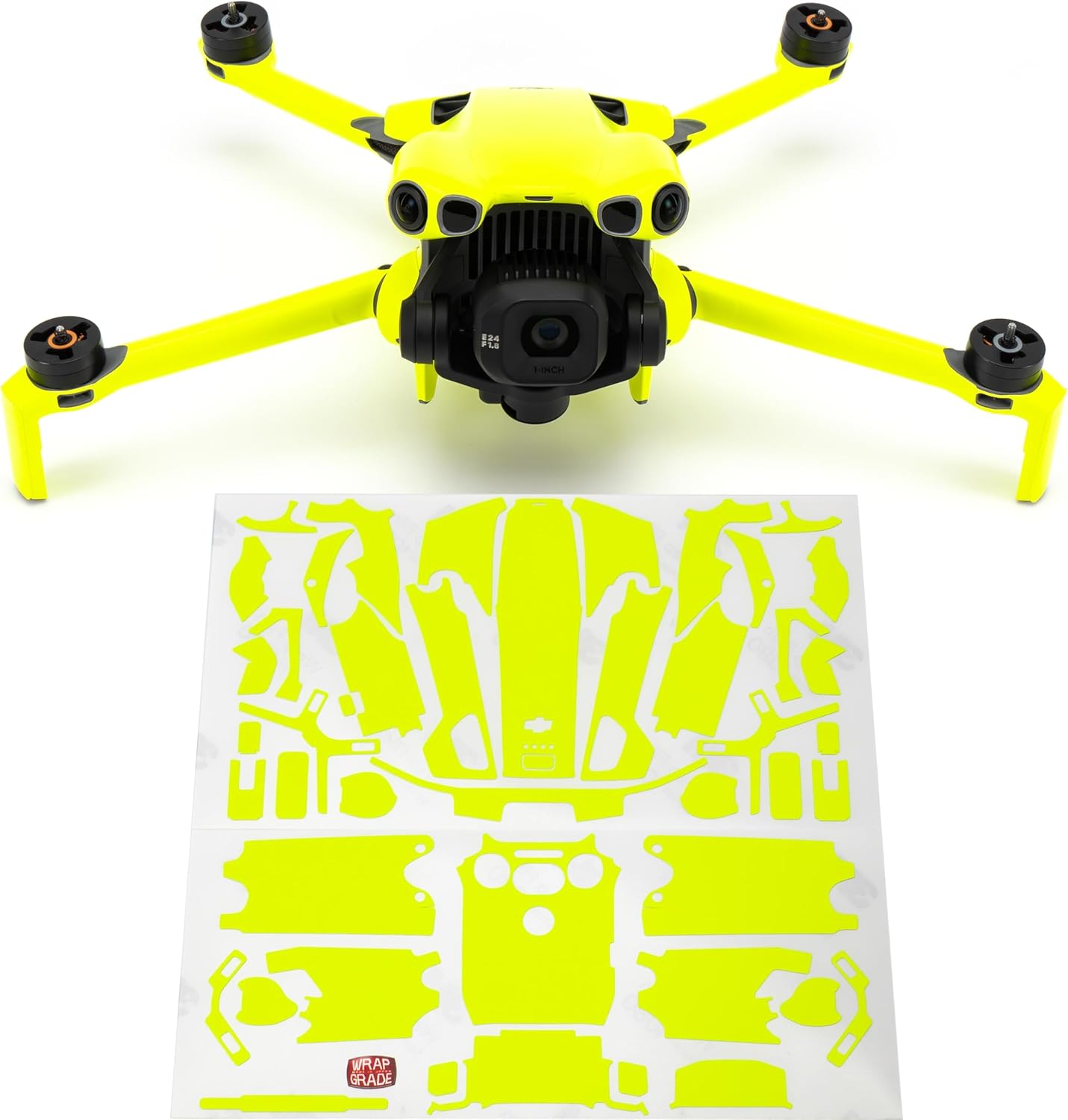 WRAPGRADE Skin Stickers Compatible with DJI Mini 5 Pro (Neon Orange)