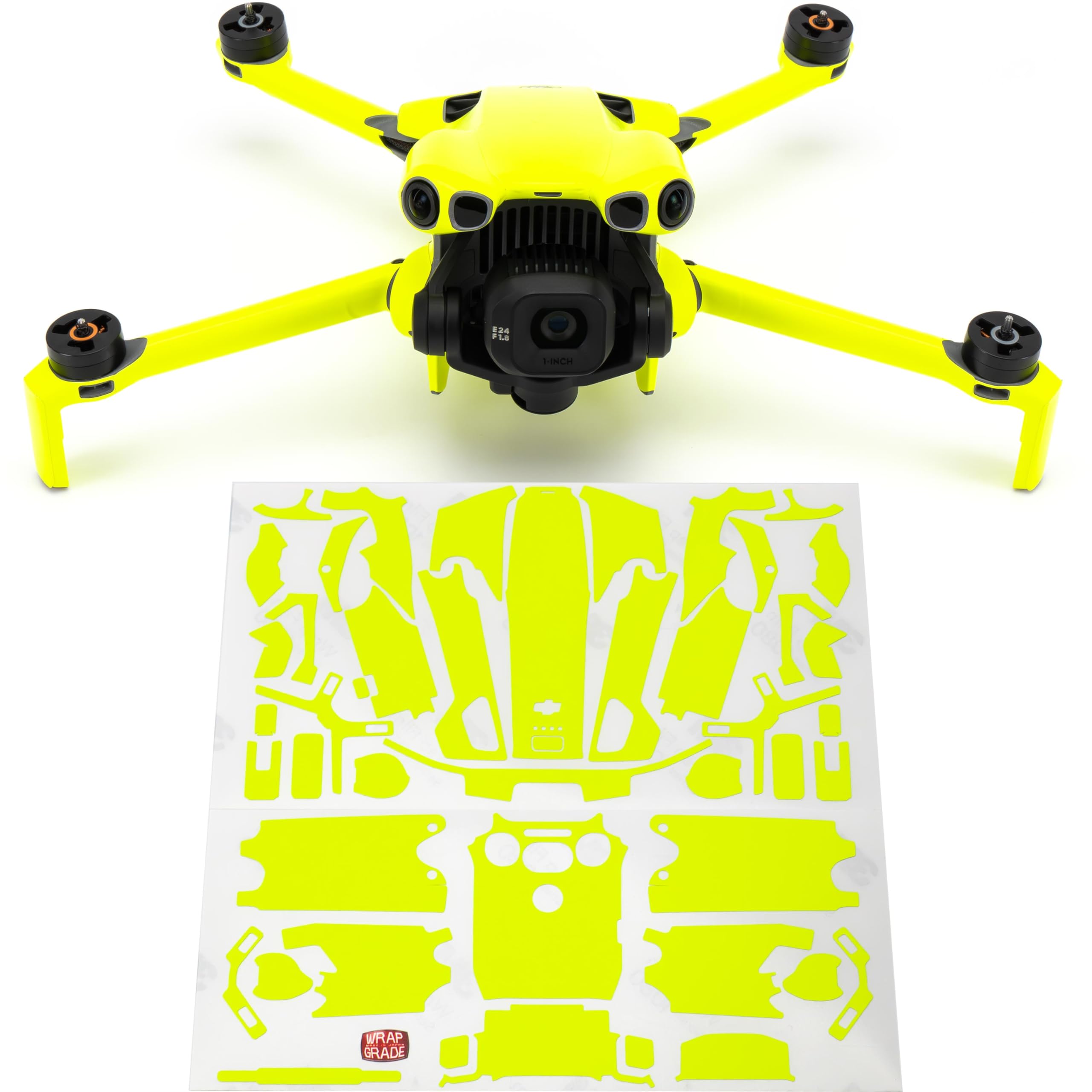 WRAPGRADE Skin Stickers Compatible with DJI Mini 5 Pro (Neon Yellow)
