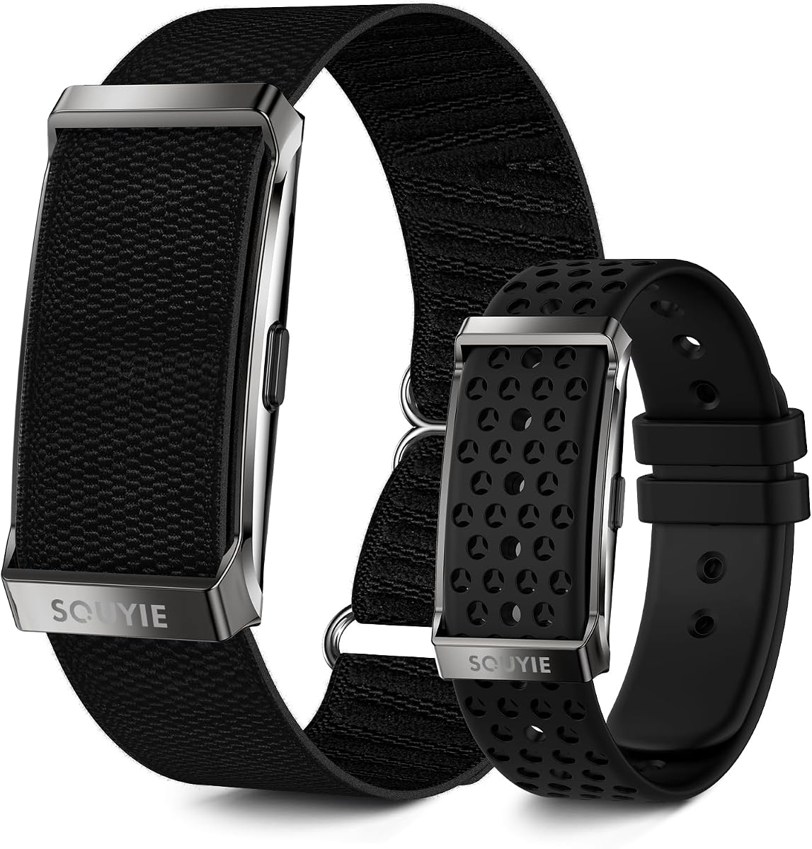 SOUYIE Smart Bracelet for Men Women, 24/7 Health Activity Fitness Trackers | Screenless, Sleep Tracker, 24/7 Heart Rate/Blood Pressure/SpO2/HRV/Stress Monitor, 170+ Sports Modes, 1ATM, Free APP, 2 Bands