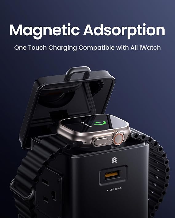 PISEN 8-in-1 Mag-Safe Charger Stand - 140W Charging Station for Multiple Devices Mag-Safe Stand Magnetic Qi2 Wireless Charger for iPhone 17/16/15/14/13/12 Series, Magnetic Charger for Apple Watch