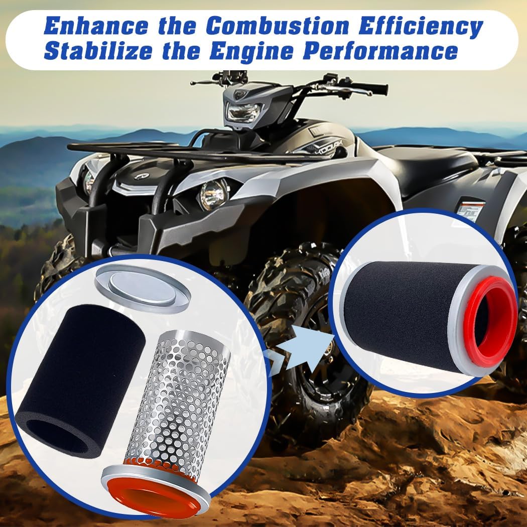 5UH-E4458-00-00 Air Filter and Guide Cage Cap Fit for Yamaha Grizzly 350 400 450 Bruin 350 Wolverine 350 450 Kodiak 400 450