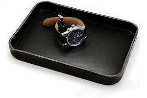 Luxurious Charcoal Leather Valet Tray for Men - Timeless Anniversary, Birthday, and Groomsmen Gift