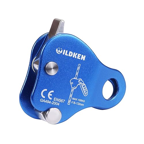WILDKEN Climbing Ascender Fall Protection Belay Device Climbing Rope Grab for Rock Climbing Mountaineering Tree Arborist Expedition Caving Rescue Aerial Work