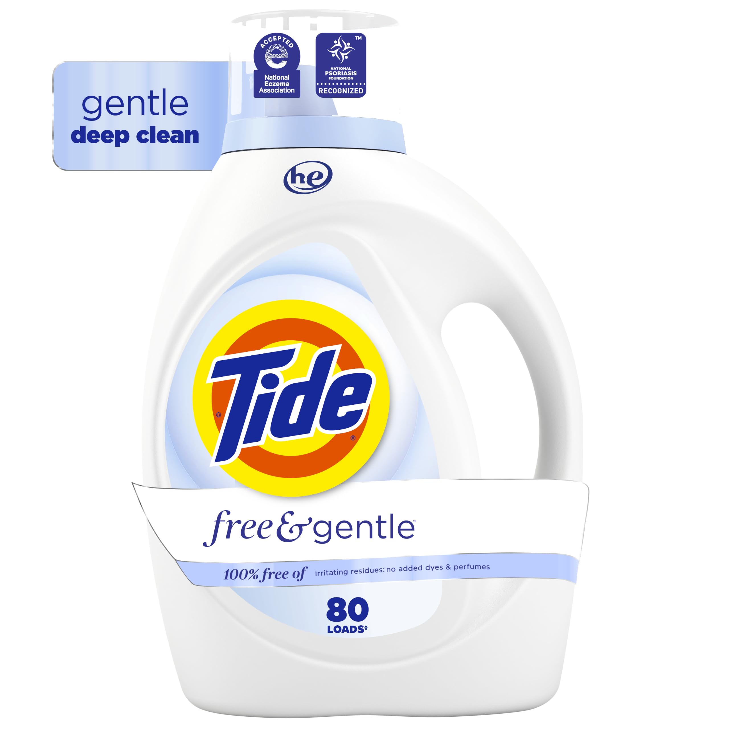 Amazon.com: Tide Free & Gentle Liquid Laundry Detergent, 80 Loads