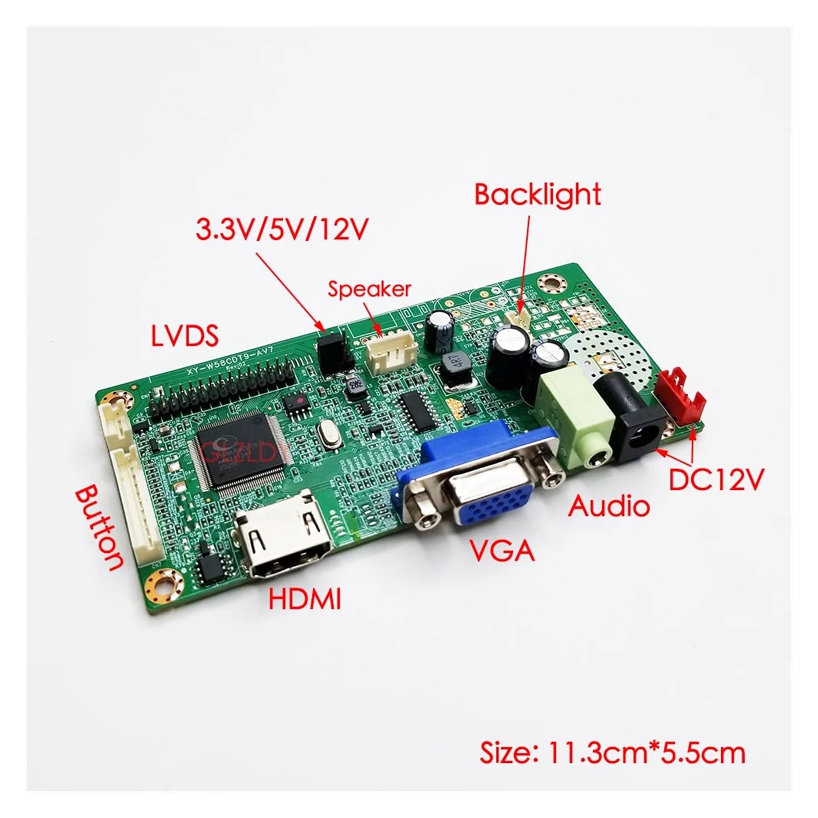 Kit Monitor HSD121PHW1-A01 A03 HSD110PHW1-A00 Kit Driver EDP HDMI + VGA 1366x768 30 Pin | Kit driver EDP LED for scheda driver controller pannello schermo LED LCD(HSD121PHW1-A03)