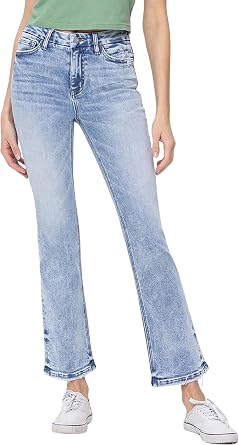 VERVET Womens Skylar High Rise Bootcut Jeans T5845