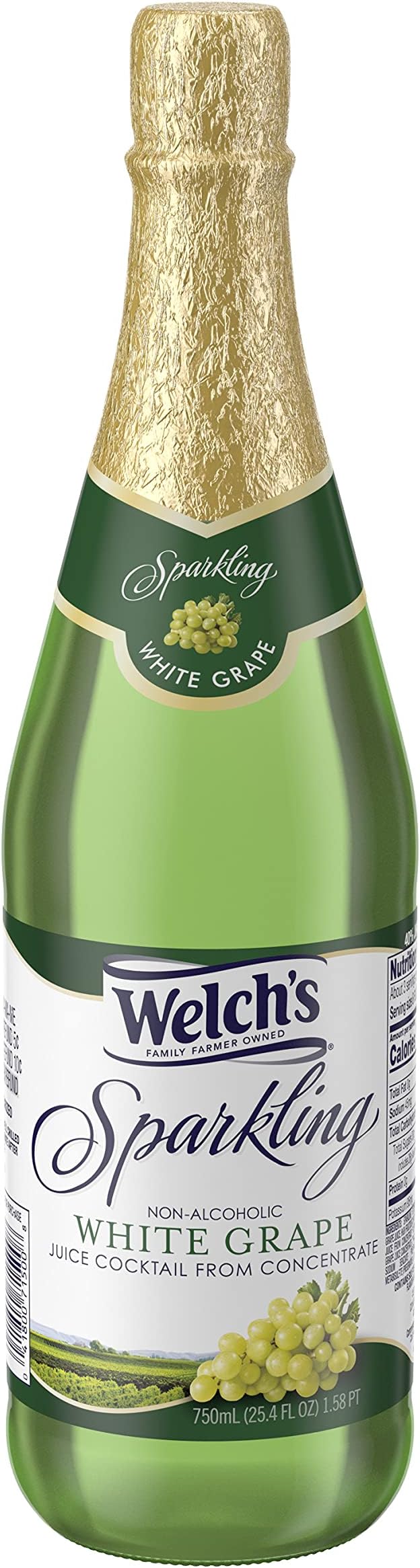 Welch's Sparkling White Grape Cocktail Juice, Non-Alcoholic, 25.4 Fl Oz