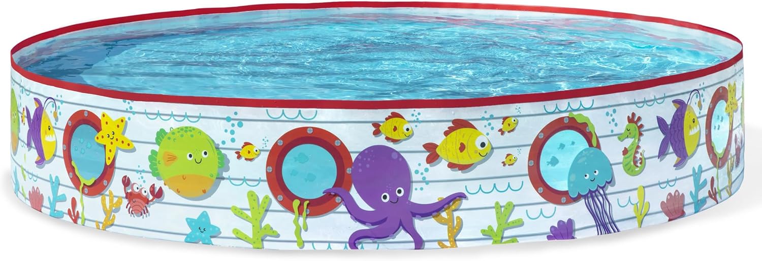 50.8 x 60.0 x 9.8 inches (152 x 152 x 25 cm) Easy Set Pool Sea Friends