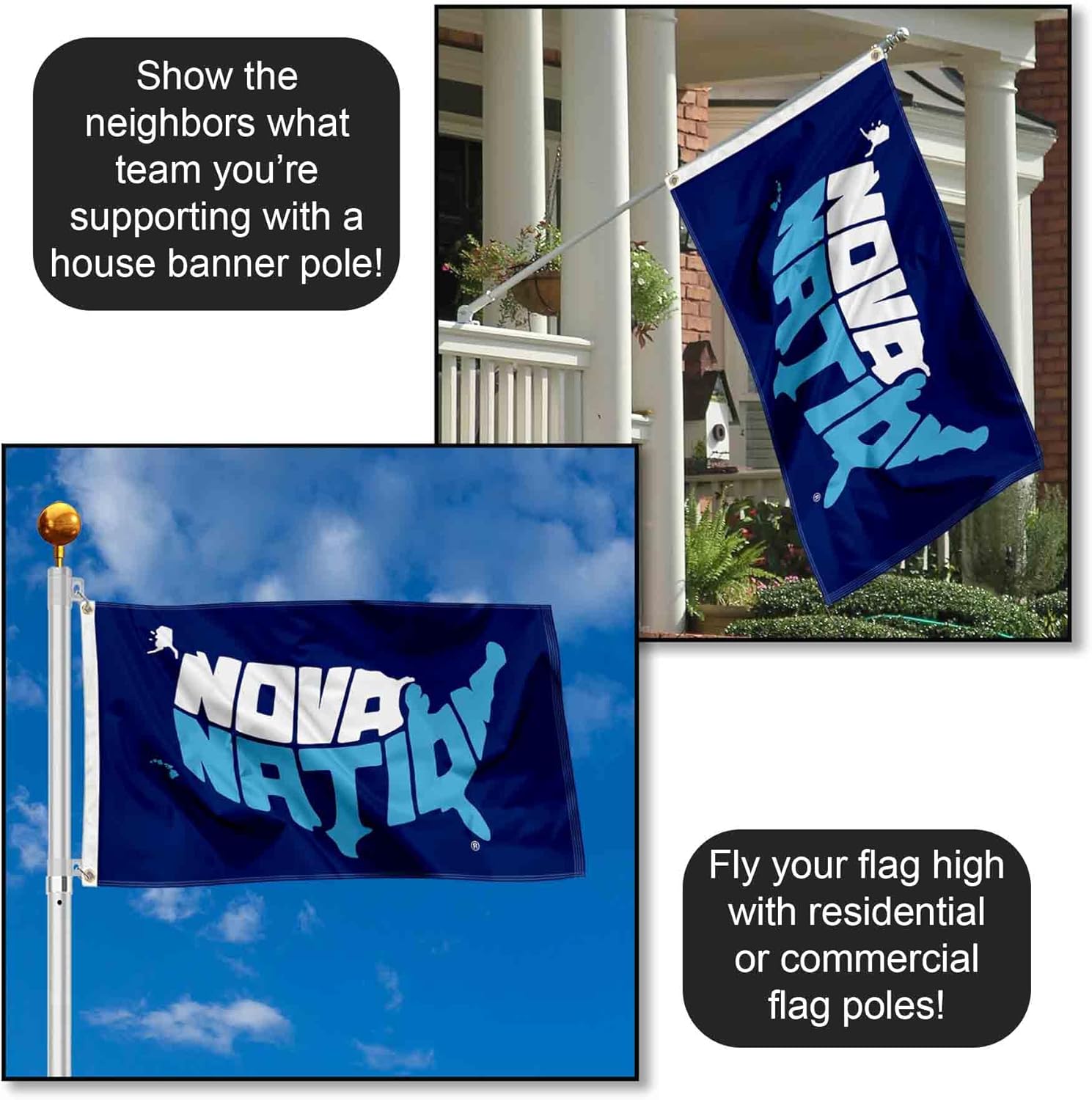 Villanova Wildcats Nova Nation Flag