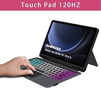 ROOFEI Samsung Galaxy Tab S10 Lite/S9 FE Billentyűzetes Tok QWERTZ Touchpad-dal 6