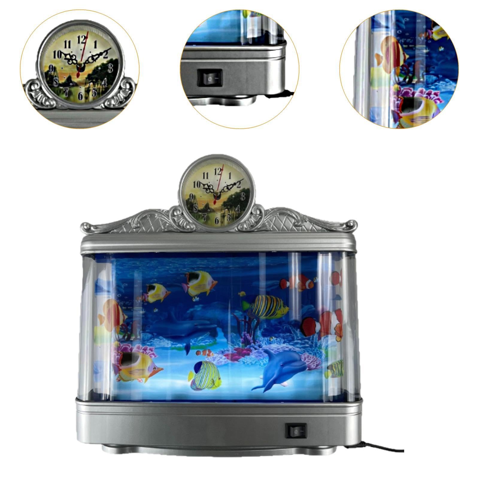 Sharplace LED Aquarium Lampe, Aquarium Nachtlicht Ornament, Dynamischer Virtueller Ozean, Künstliche Tropische Landschaft, Simulation Aquarium Licht Tischdekoration für Büro, Heim, Wohnzimmer, Stil c