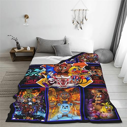 Miniatura 2 de Vorus Manta de franela con impresión 3D de anime, unisex, manta de felpa súper suave para ropa de cama y sofá, E-50 x 40 pulgadas