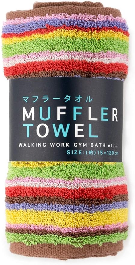 Amazon Co Jp やわらぎ おしゃれマフラータオル ストライプ チェリー ホーム キッチン