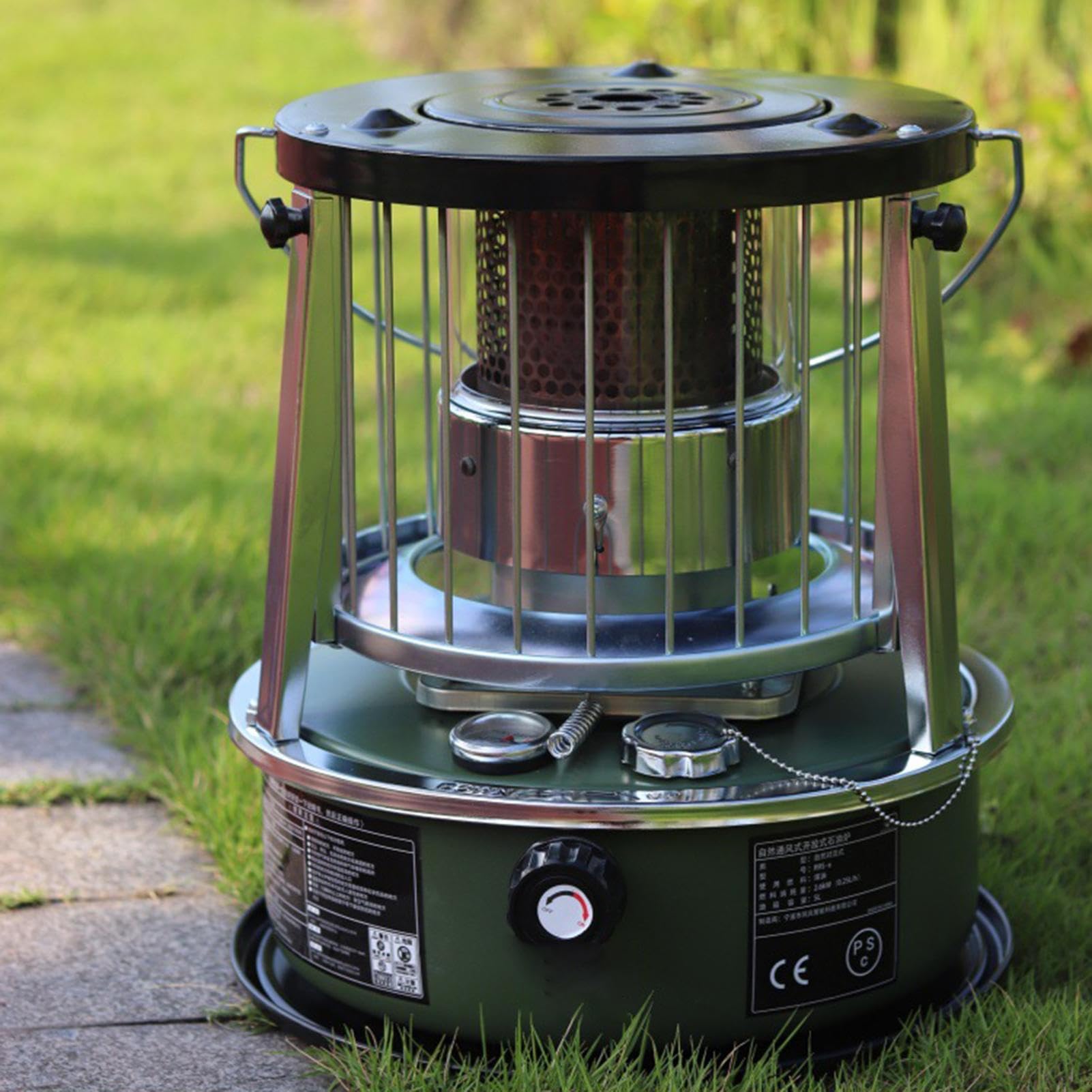 Petroleum Terrassenheizer,Nicht-Elektrischer Heizofen - Höhenverstellbares Angelheizgerät - Für Büro Innenbereich Badezimmer Schlafzimmer Bereich Raum Camping Outdoor