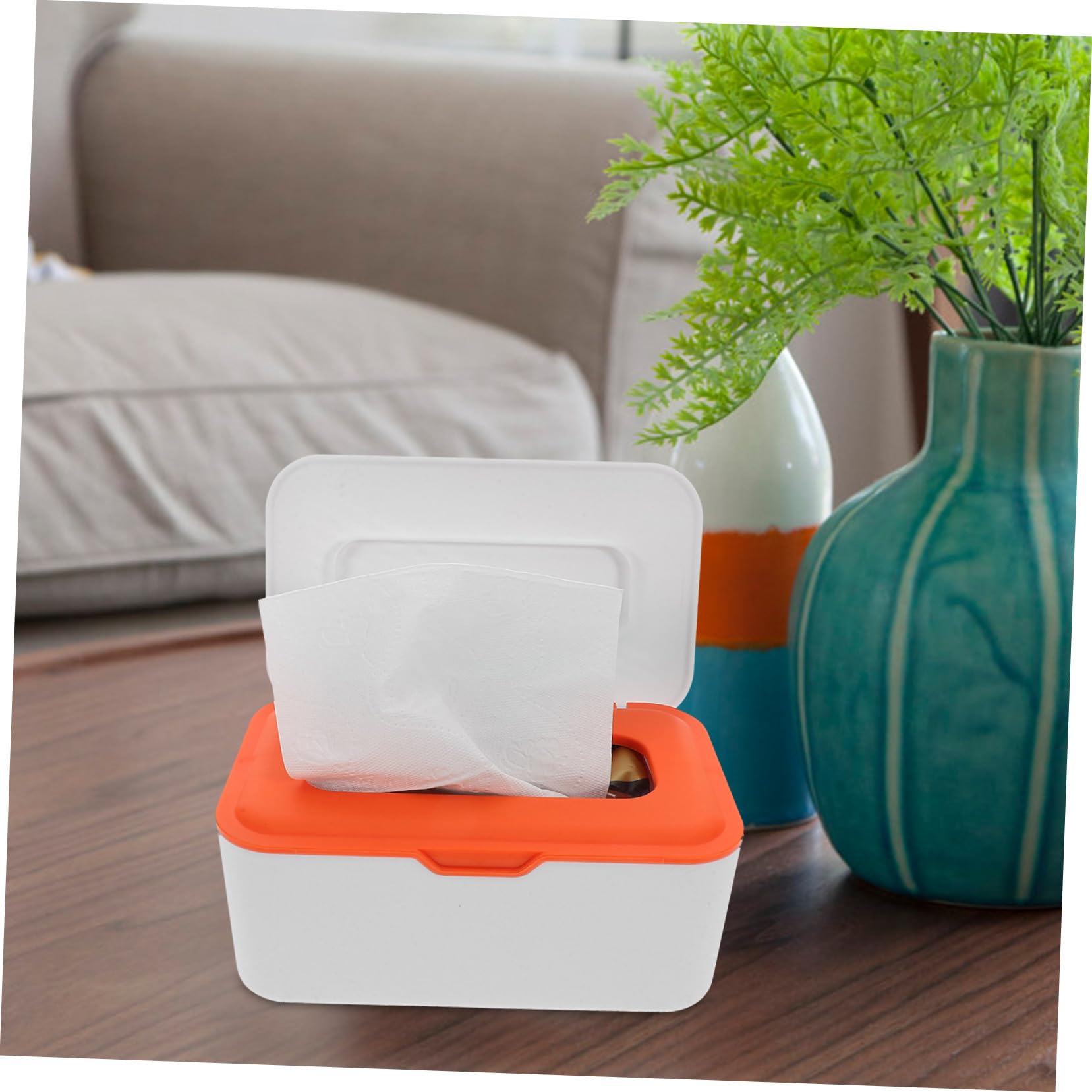 2 Stück-Pack Feuchttücher Behälter aus Pp mit Deckel Stilvoller und Eleganter Aufbewahrungsbox für Wohnzimmer und Badezimmer Praktische Versiegelte Wischbox
