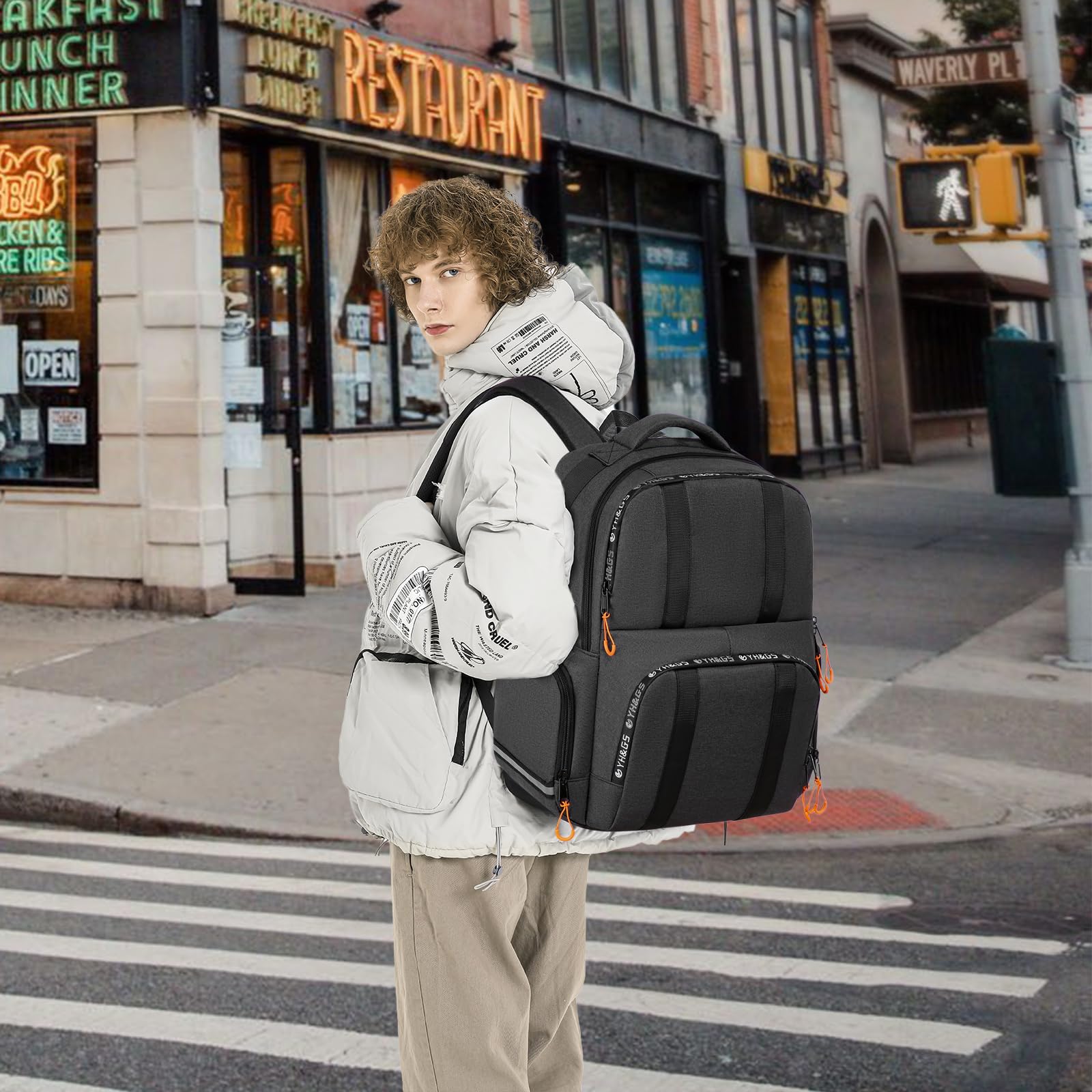Mochila de transporte compatible con consola Xbox Series X/S, funda de transporte de viaje con múltiples bolsillos de almacenamiento para controladores Xbox, disco duro portátil, auriculares y
