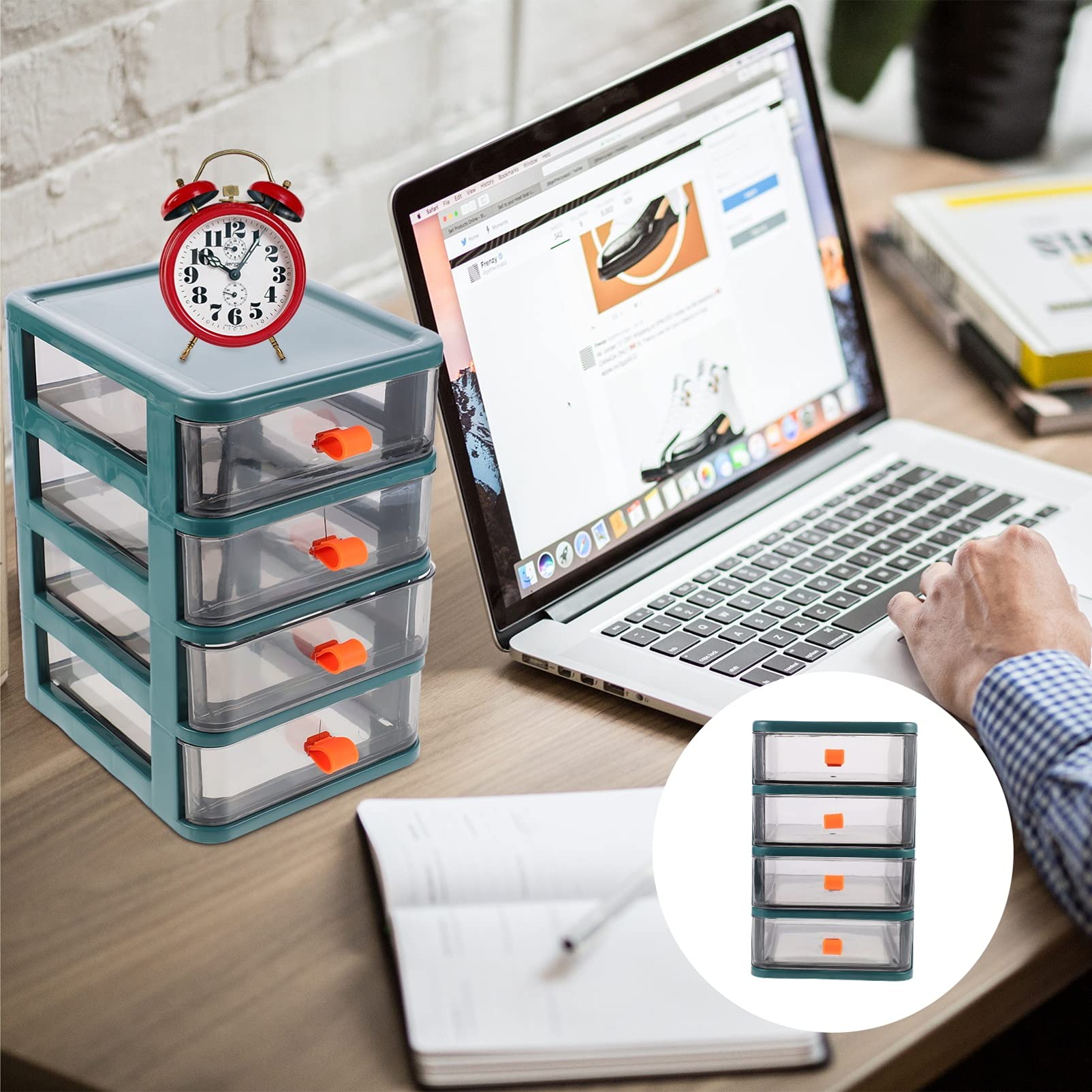 BESPORTBLE 1pc Transparent Storage Box Desk Organizer for Office Study Living Room Lightweight Pp Material for and Easy Cleaning