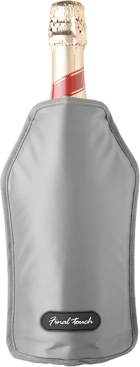Final Touch Wine Bottle Cooler Sleeve - Grey (FTC8-01), Gray