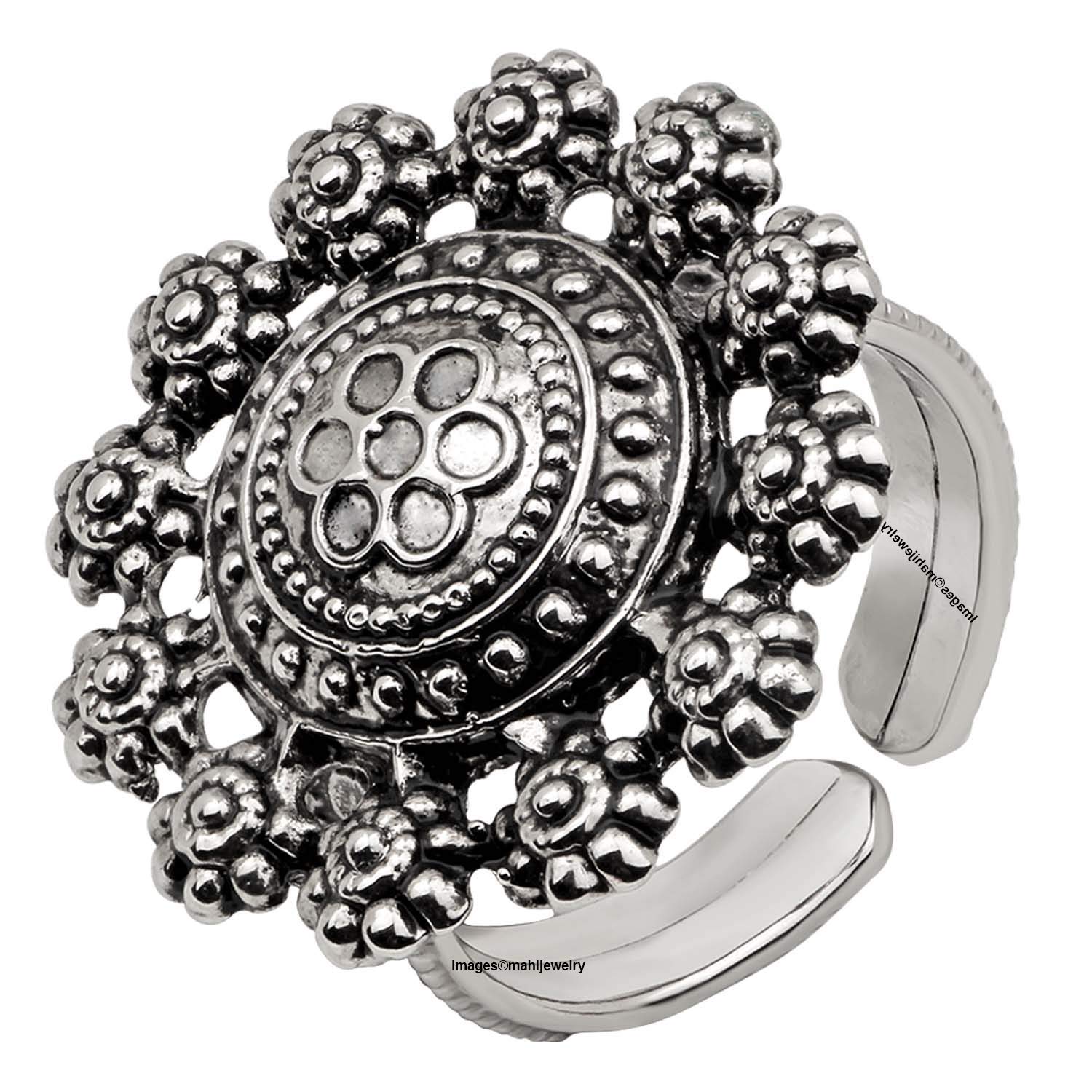 Mahi Antique Oxidised Adjustable Floral Finger Ring for Women (FR1103089R) (B08PFT6YTY) Amazon Price History, Amazon Price Tracker
