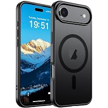 MADNOVA iPhone 17 Air  in Telefon K l f  Magsafe ile Uyumlu Kamera Korumal  Mat  effaf G r n ml  iPhone Telefon K l f  Siyah