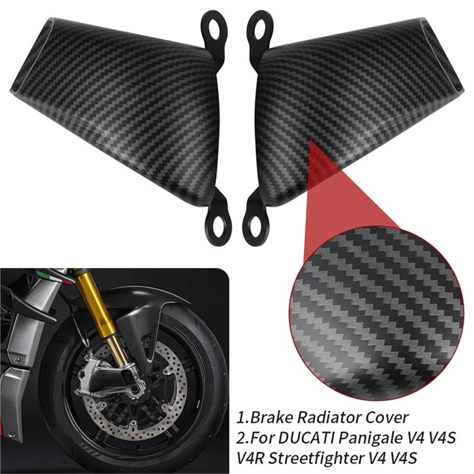 Brake Caliper Cooler Do Panigale V4 V4S V4R osłona chłodnicy zacisku przewodu powietrznego Caliper Bracket Radiator Cover