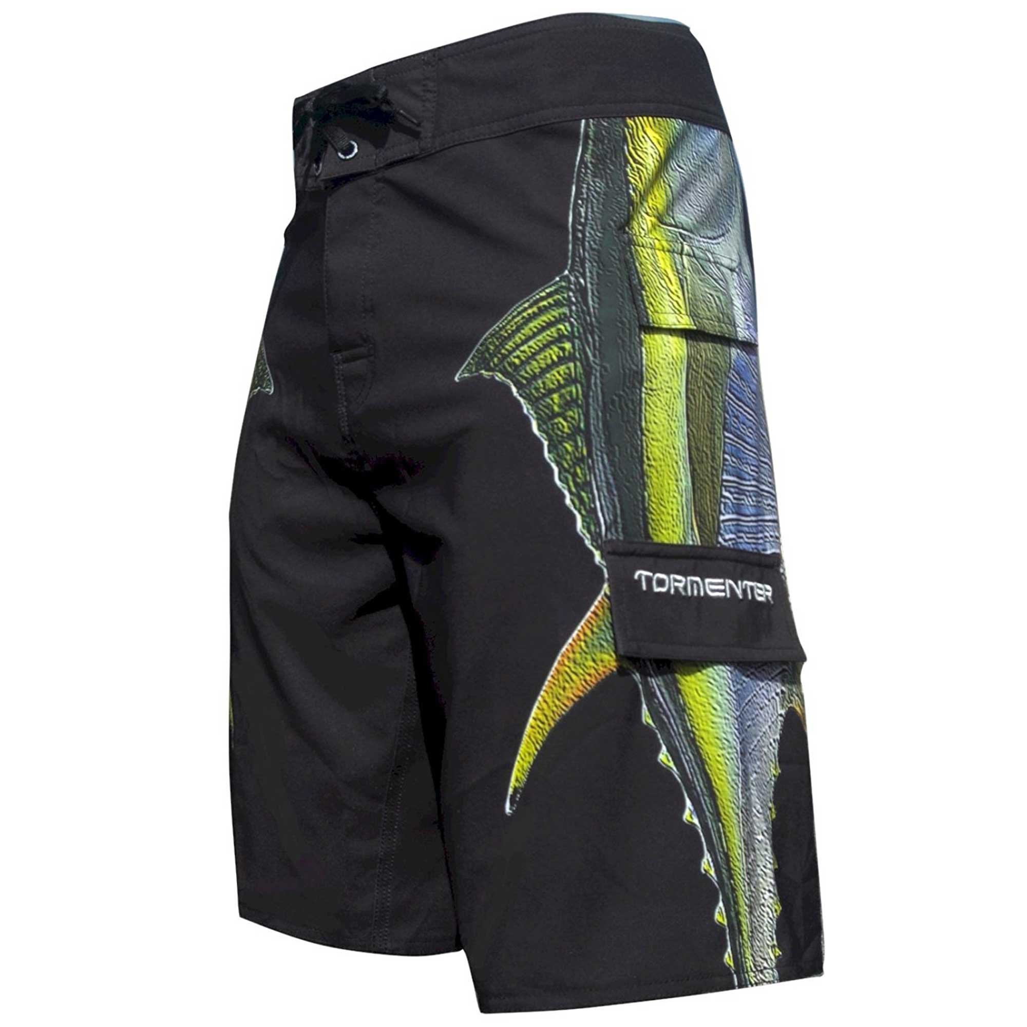 Mens Side Tuna Board Boardshorts 32 Black-image-27