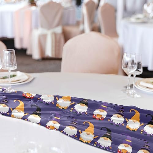 Miniatura 5 de Halloween Gnomes Purple Table Runner Fall Kitchen Decor for Desk Decor Halloween Kitchen Decor 120 Inches Long