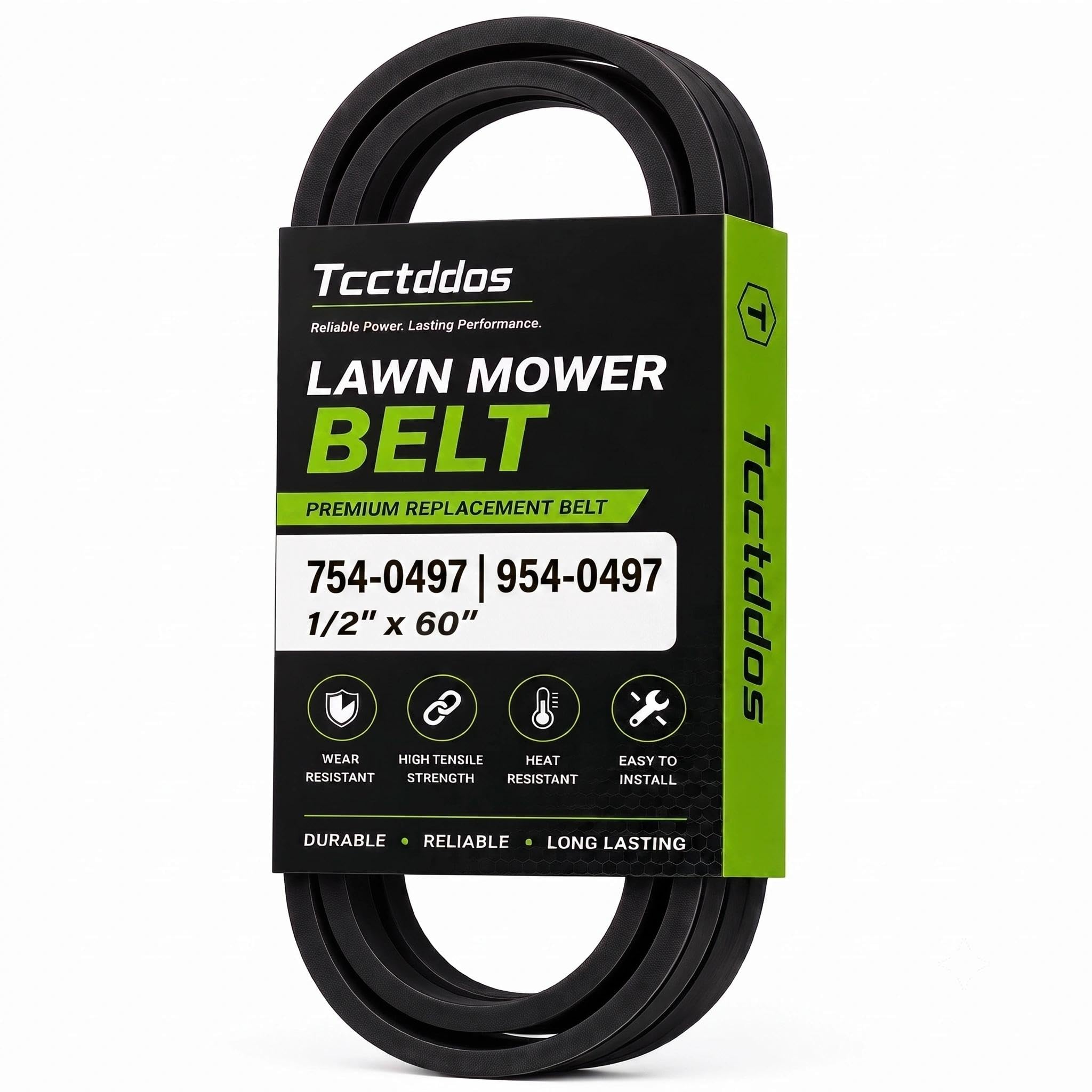 754-0497 954-0497 Deck Drive Belt 1/2" x 60" Replacement for MTD Cub Cadet Troy-Bilt 7540497 9540497 1180 LT1018 1170