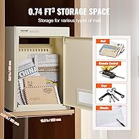 Vista 3 de VEVOR Through The Wall Drop Box, Buzón de Acero Resistente a Través de la Pared con Cerradura de Combinación de 2.8-7.9" 13", Caja de Depósito