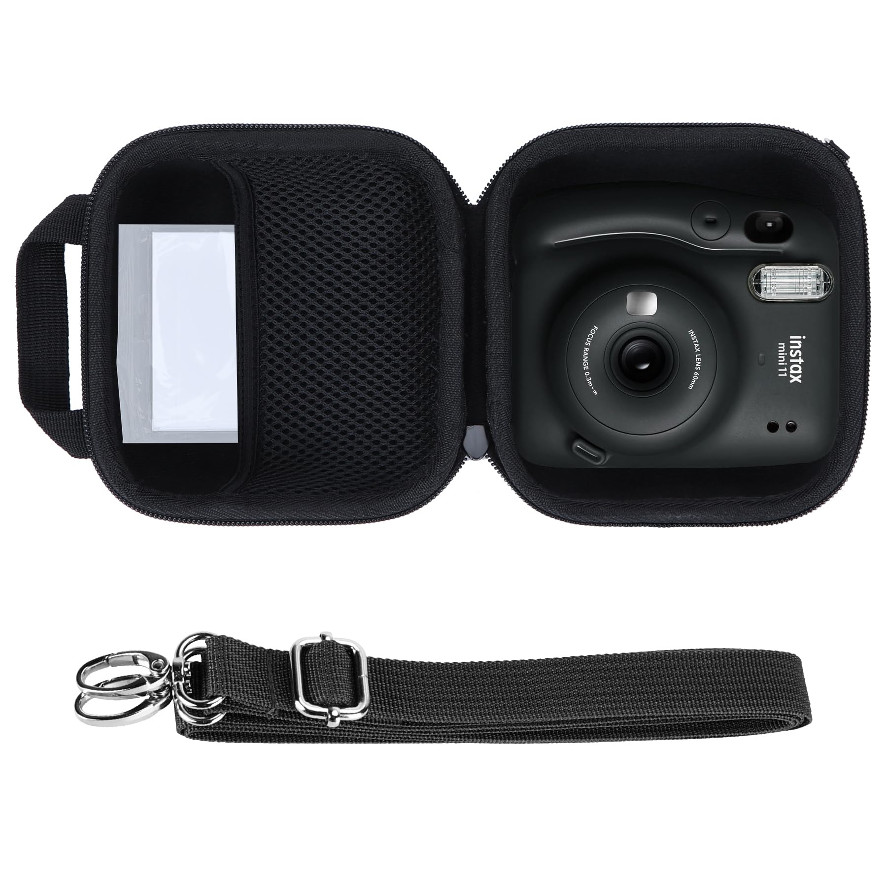 Lebakort Storage Case Compatible with Fujifilm Instax Mini 12/11 Instant Camera (Charcoal Black Case)