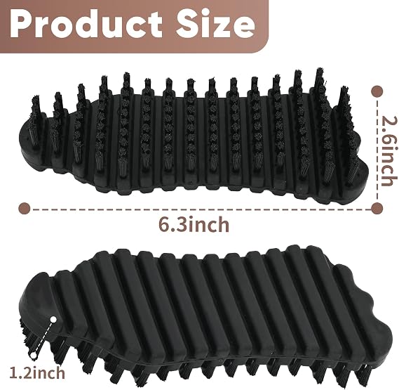 Barbell Cleaning Brush, Barebells Brush for Cleaning Weighted Bars Nylon Brush for Cleaning of Barbell, Weightlifting Bar Flexible Cleaner Strength Training Bars Cleaning Supplies, Black