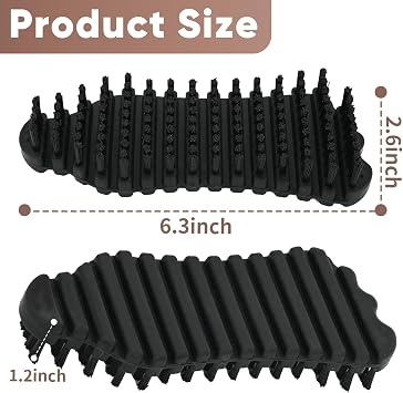 Barbell Cleaning Brush, Barebells Brush for Cleaning Weighted Bars Nylon Brush for Cleaning of Barbell, Weightlifting Bar Flexible Cleaner Strength Training Bars Cleaning Supplies, Black