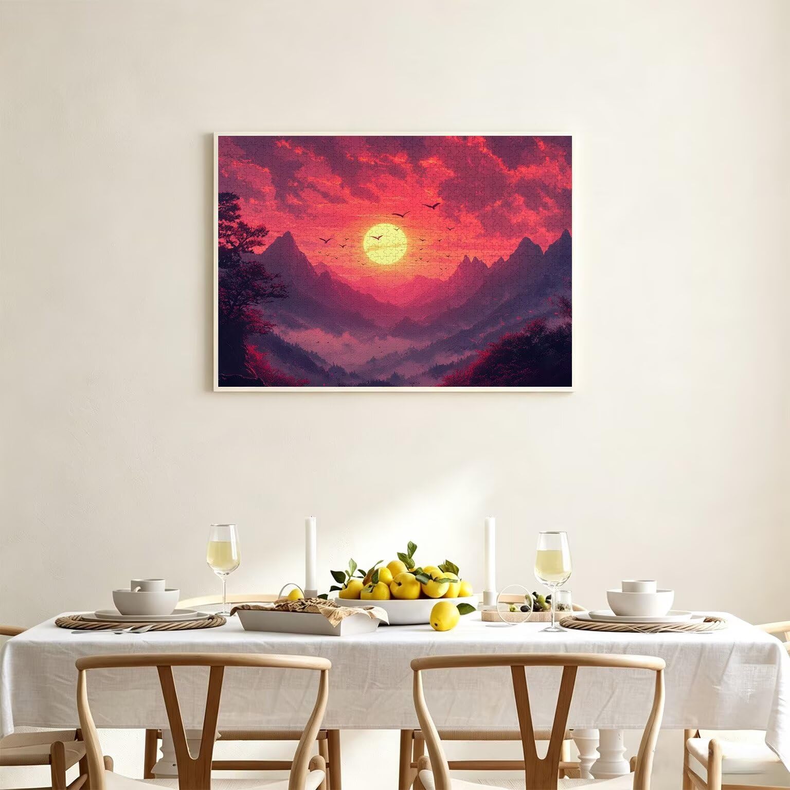 Puzzle 5000 elementów dla dorosłych, gry rodzinne, Sunset Bird, n-448