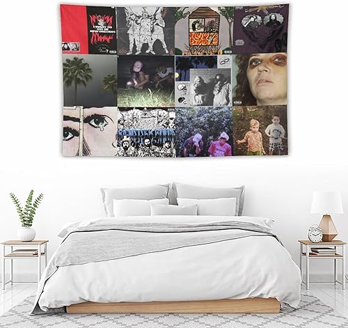 Miniatura 5 de Bandera de tapiz de rapero suicida de cantante, hip hop, para el hogar, universidad, dormitorio para niños, decoración de pared, 40 x 60 pulgadas