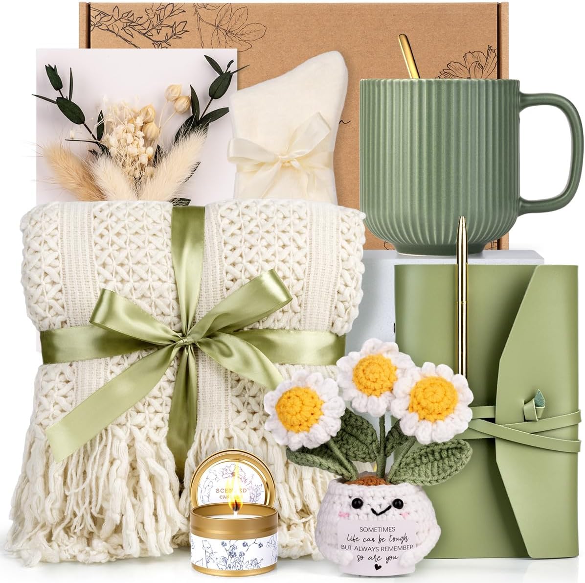 Gift Baskets for Women, Birthday Gifts for Women, Self Care Gift Baskets Care Package, Thank You, Get Well, Sympathy Inspirational Friendship Gifts for Mom, Grandma, Sister,Friends, Girls